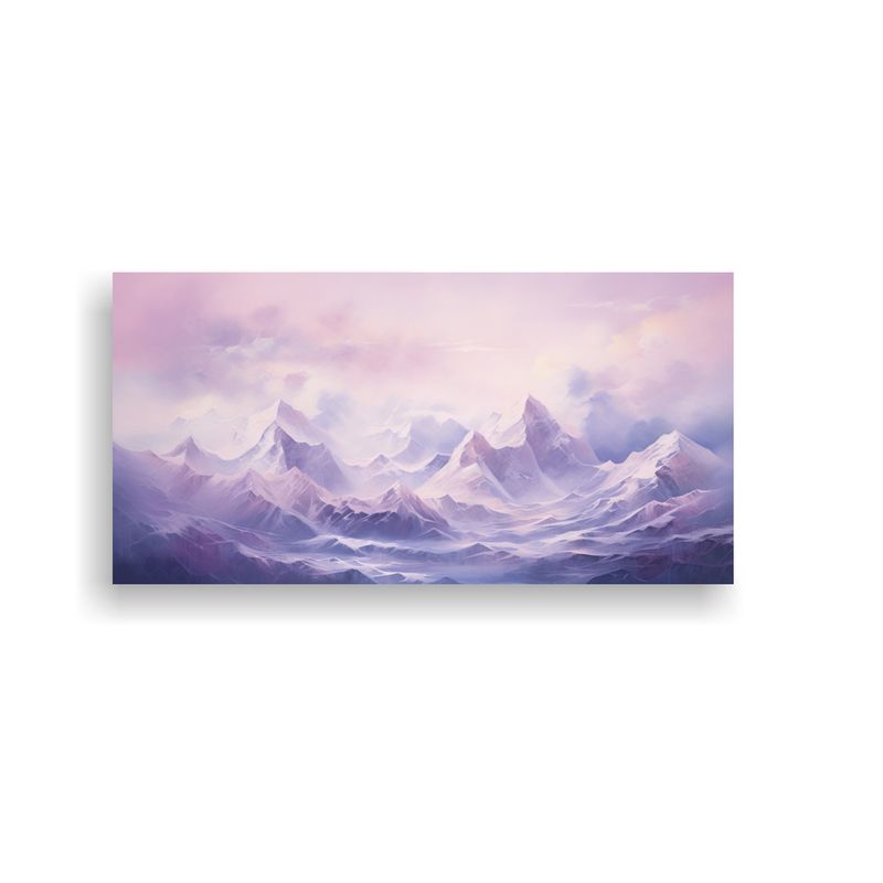 GENERICO - Pintura Abstracta De Montañas Nevadas Con Colores 160x80cm