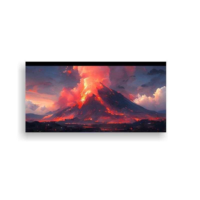 GENERICO - Pintura Abstracta De Alta Calidad De Un Volcán Co 160x80cm