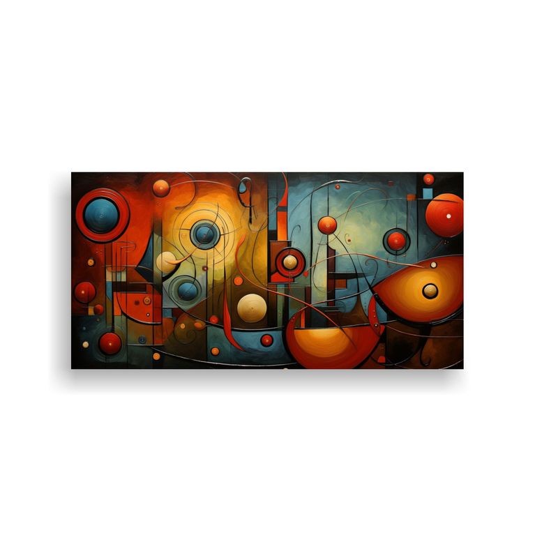 GENERICO - Pinturas Abstractas Luminosas En Tonos Tierra 160x80cm