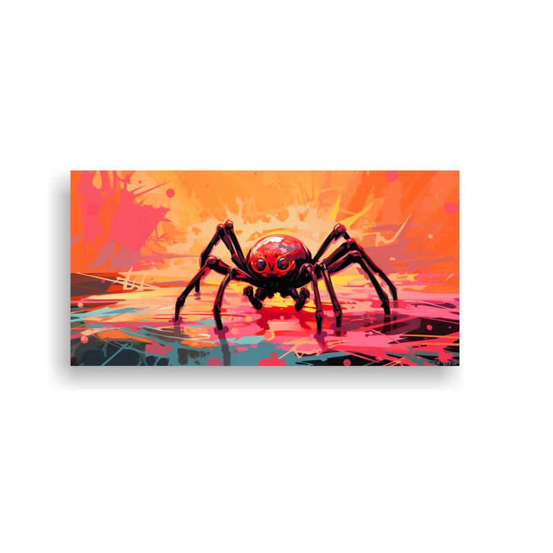 GENERICO - Pintura Decorativa De Araña En Colores Saturados  160x80cm