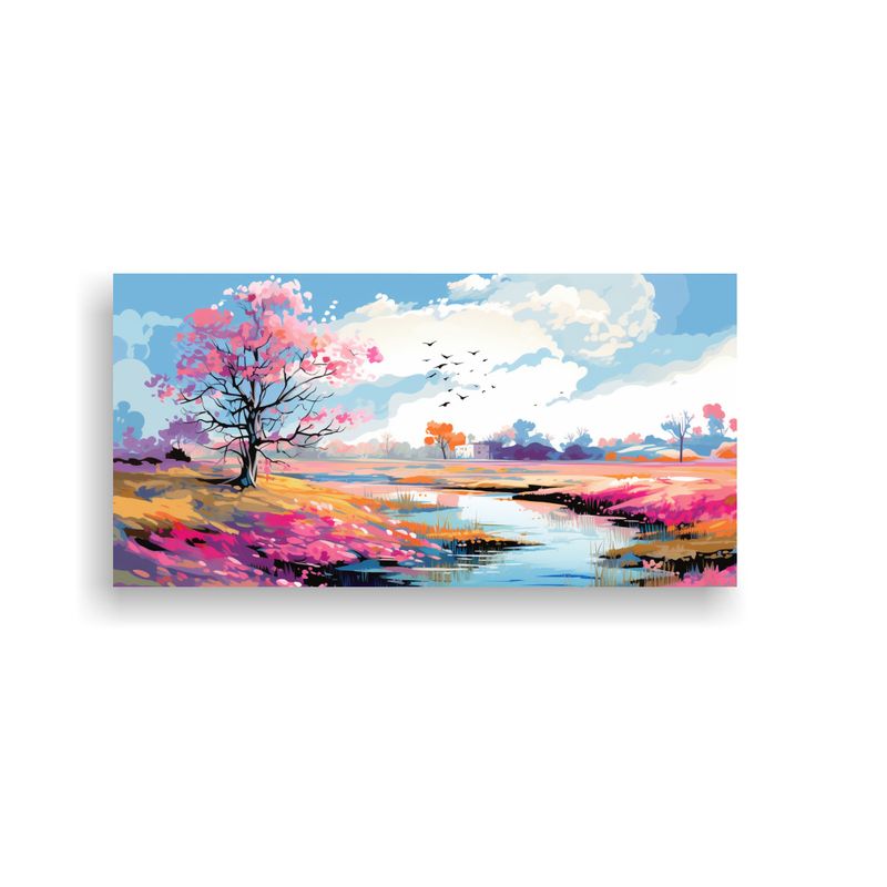 GENERICO - Cuadro Decorativo Equilibrio Visual Primavera Esti 160x80cm