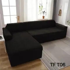 ANGELES DEL HOGAR - Fundas De Sofa Sillon Texturizado en L Negro