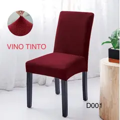 ANGELES DEL HOGAR - Cubre asientos comedor pack 6 unidades Texturizados Burdeos