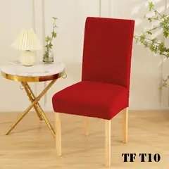 ANGELES DEL HOGAR - Cubre asientos comedor pack 6 unidades Texturizados Rojo