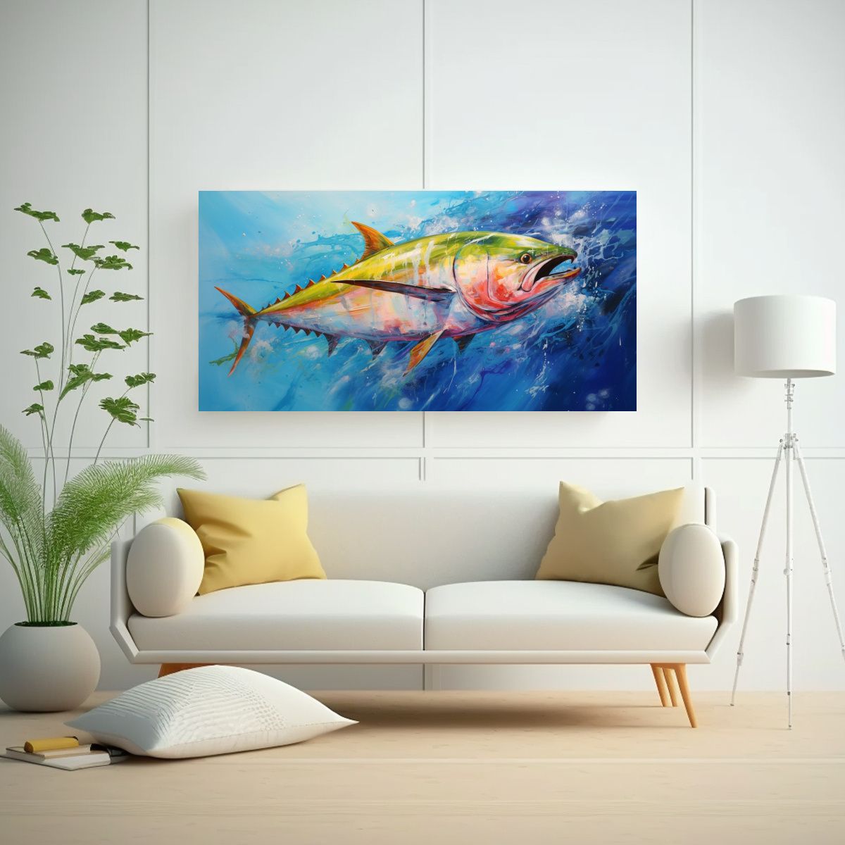 GENERICO - Obra De Arte Alegre En Estilo De Pintura Al Estilo 160x80cm.