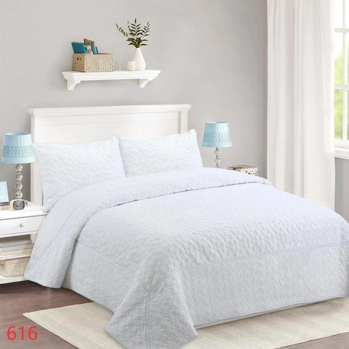 ANGELES DEL HOGAR - Cobertor de Verano con Polar Microplus 2 Plazas Blanco