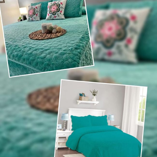 ANGELES DEL HOGAR - Cobertor de Verano con Polar Microplus 2 Plazas Turquesa