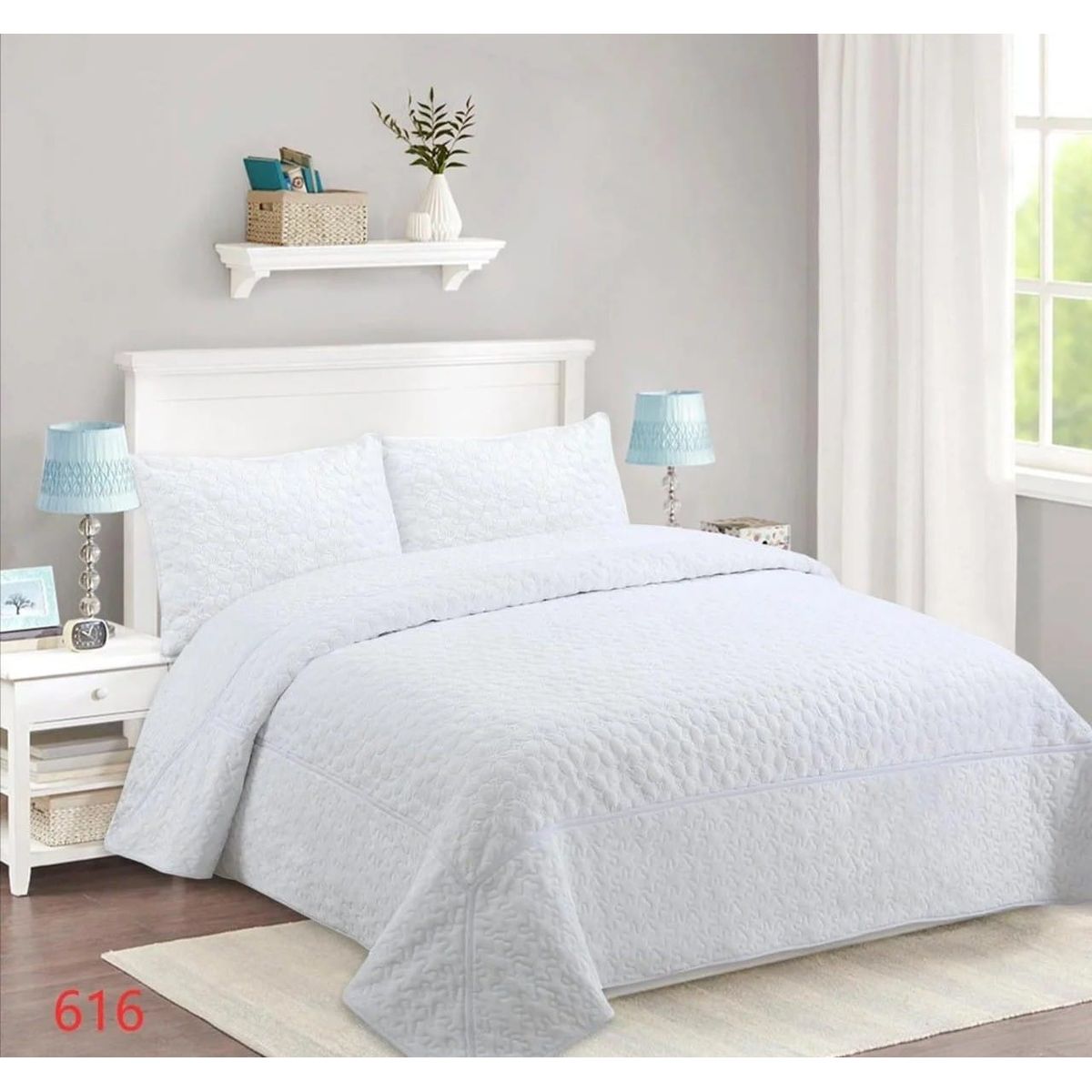 ANGELES DEL HOGAR - Cobertor de Verano con Polar Microplus King Blanco