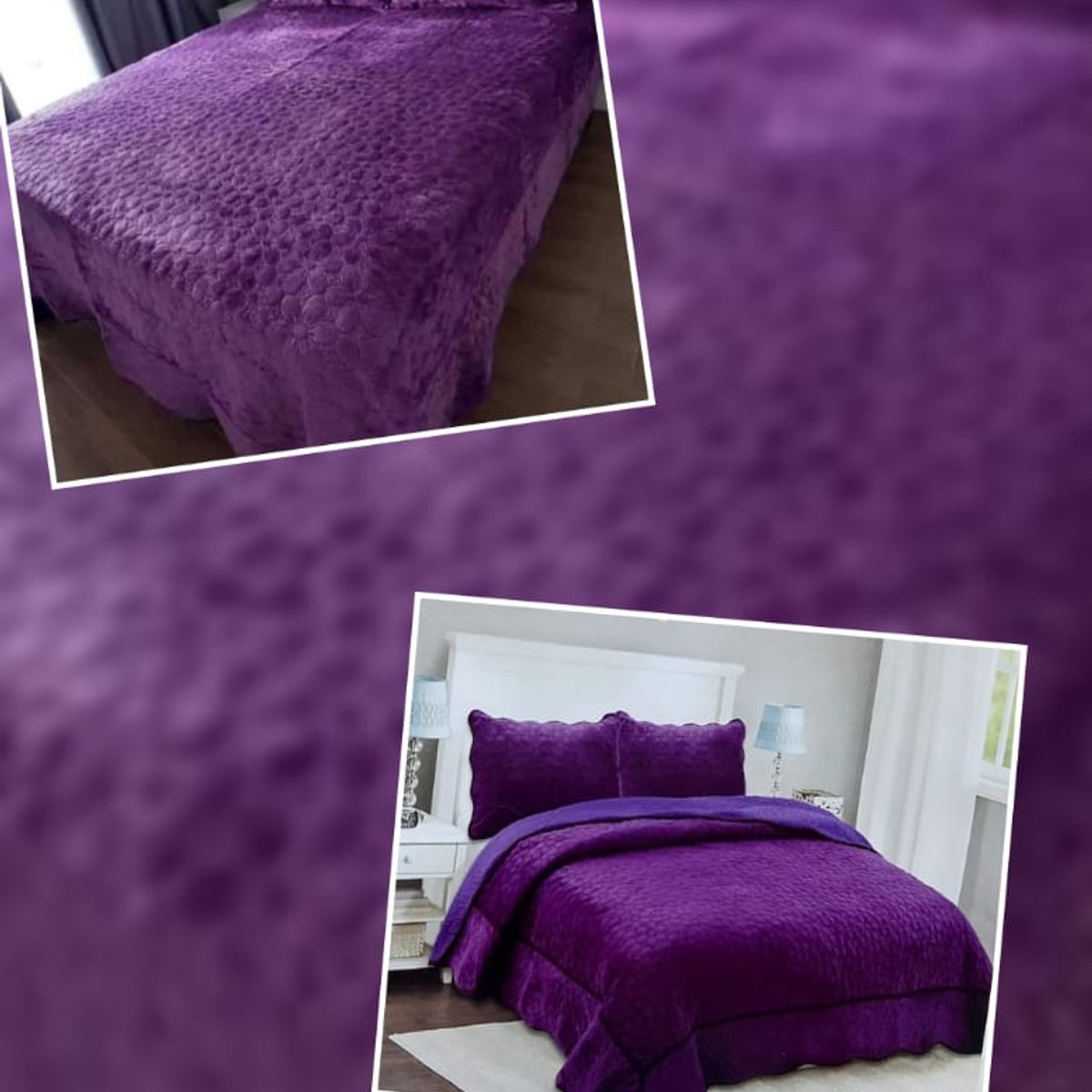 ANGELES DEL HOGAR - Cobertor de Verano con Polar Microplus King Purpura