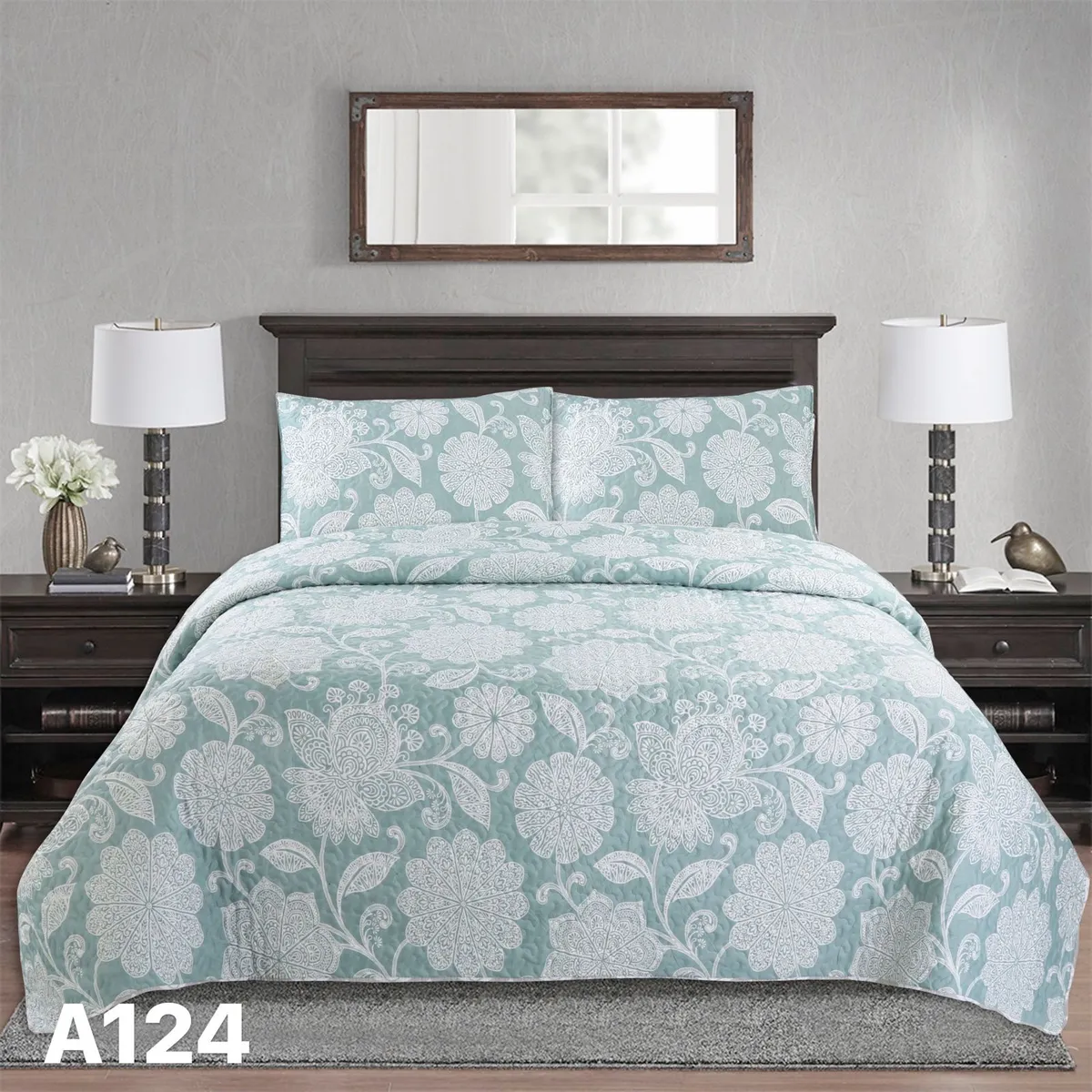 ANGELES DEL HOGAR - Cubrecama De verano Plaza y media Flores