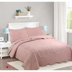 ANGELES DEL HOGAR - Cubrecama De verano Plaza y media Rosa Palo Diseño