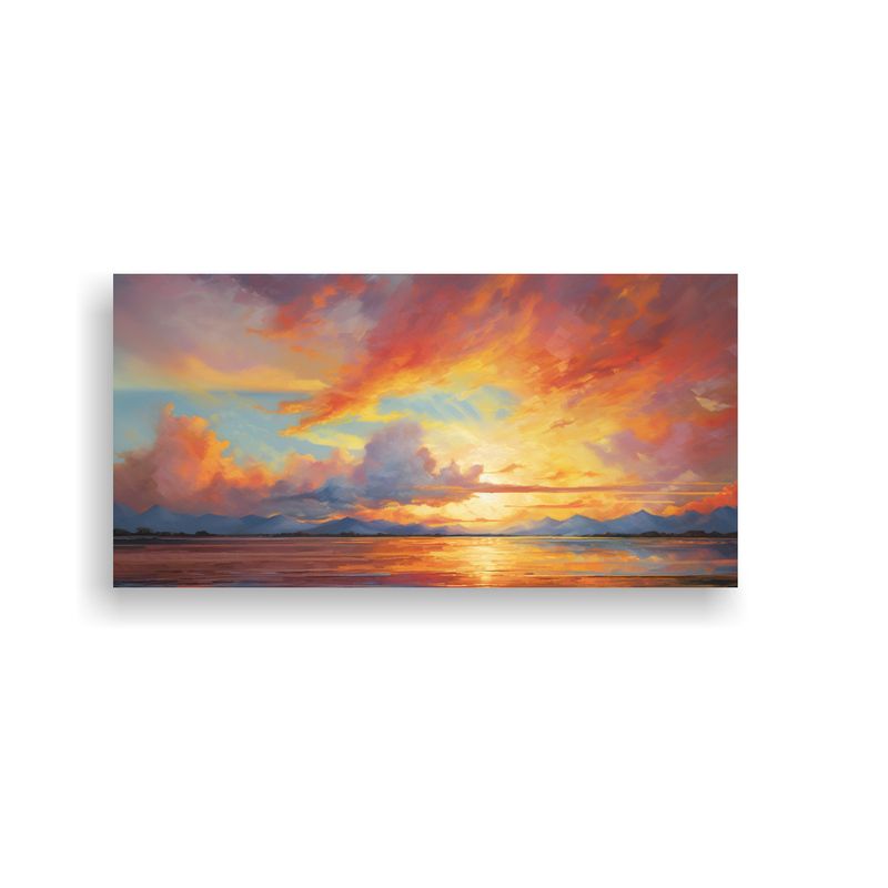 GENERICO - Pinturas Decorativas De Cielos Al Amanecer Y Atard 160x80cm
