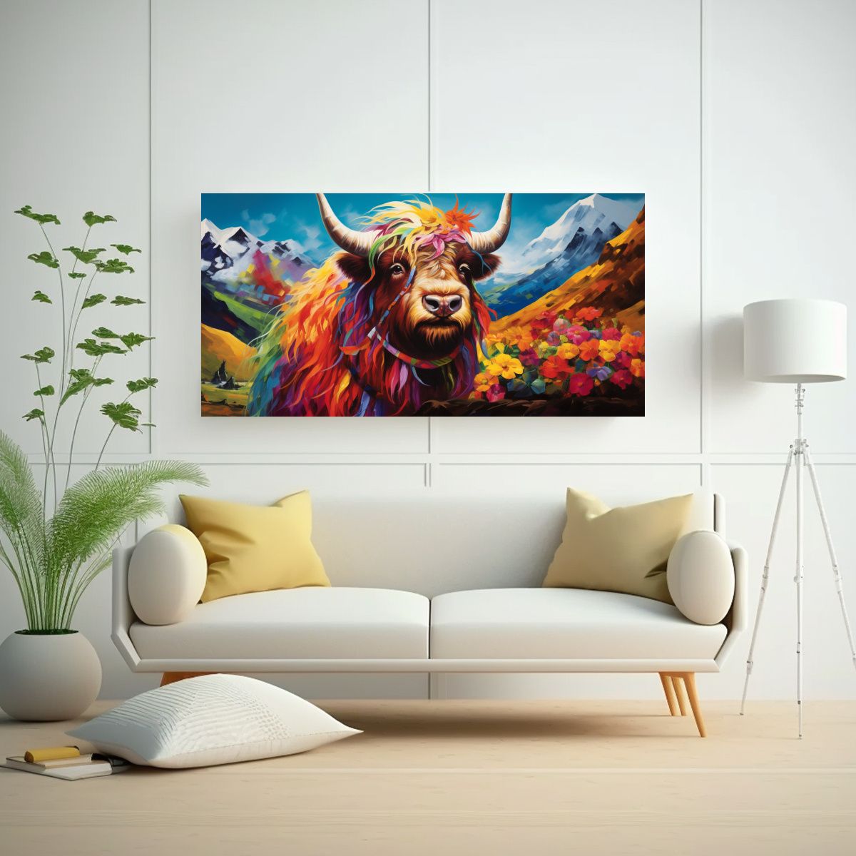 GENERICO - Pintura Al Estilo óleo Floral Estilo Pintura A Ya 160x80cm