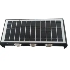 GENERICO - APLIQUE LAMPARA DE PARED SOLAR 6 LEDS LUZ CALIDA IP65