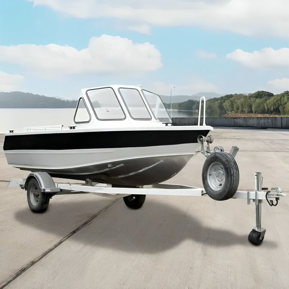 OEM - Pata Carro Arrastre Rueda Maniobrable Enganche