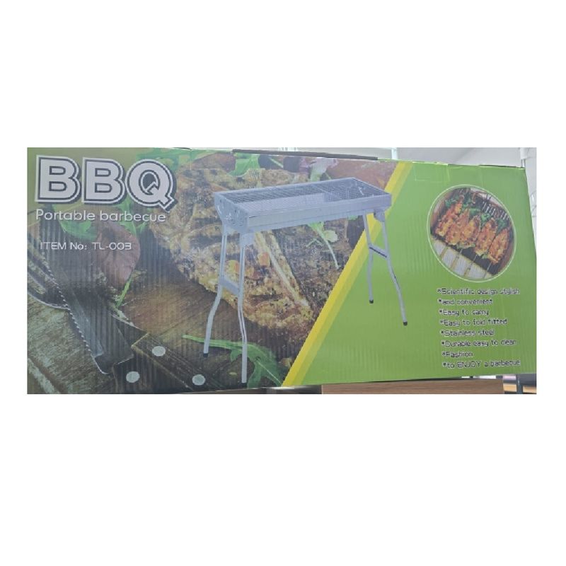 ANGELES DEL HOGAR - Parrillero Barbacoa  Asado Acero Inoxidable Portable TL003