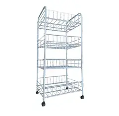 ANGELES DEL HOGAR - Carro Organizador 4 ruedas 4 niveles Cocina Verduras