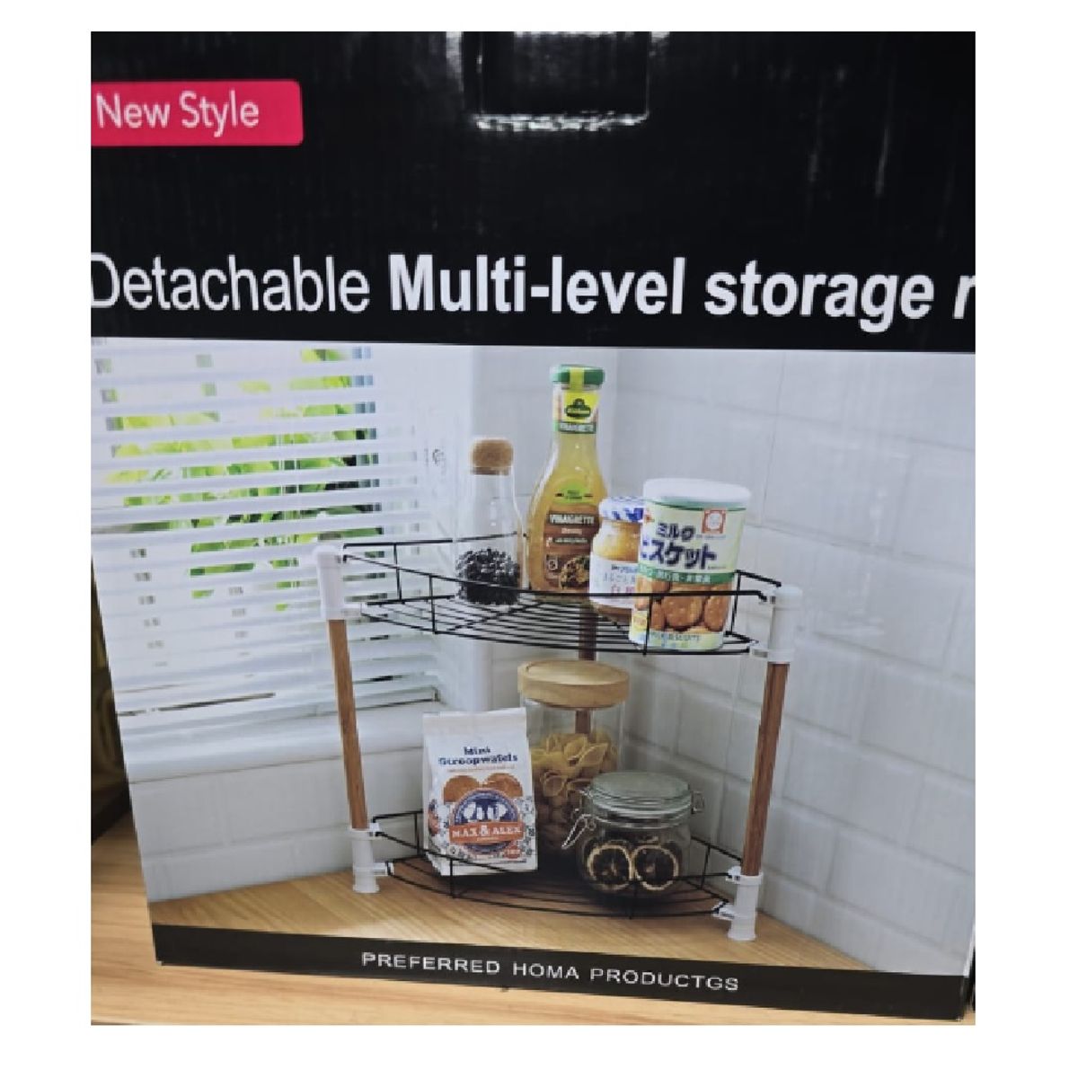 ANGELES DEL HOGAR - Esquinero Repisa Organizador 2 Niveles Baño Cocina Metalico