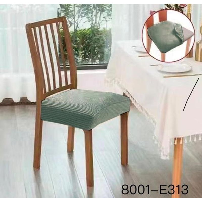 ANGELES DEL HOGAR - Cubre asientos comedor pack 6 unidades Texturizados Verde