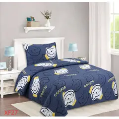 ANGELES DEL HOGAR - Cubrecama De verano Plaza y media Azul Cookie