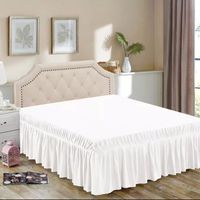 Faldonas Para Cama Plaza y Media Blanco