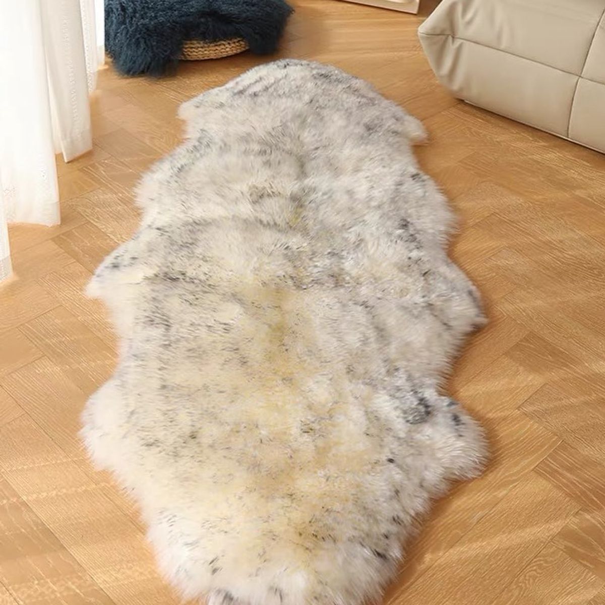 ANGELES DEL HOGAR - Alfombras Pasilleras de Felpa 140cm x 60cm Blanco