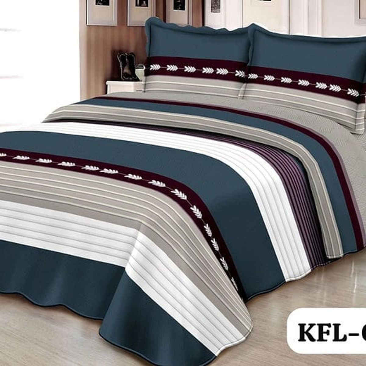 ANGELES DEL HOGAR - Cobertor  Quilt De Verano Plaza y Media 15 Rayas