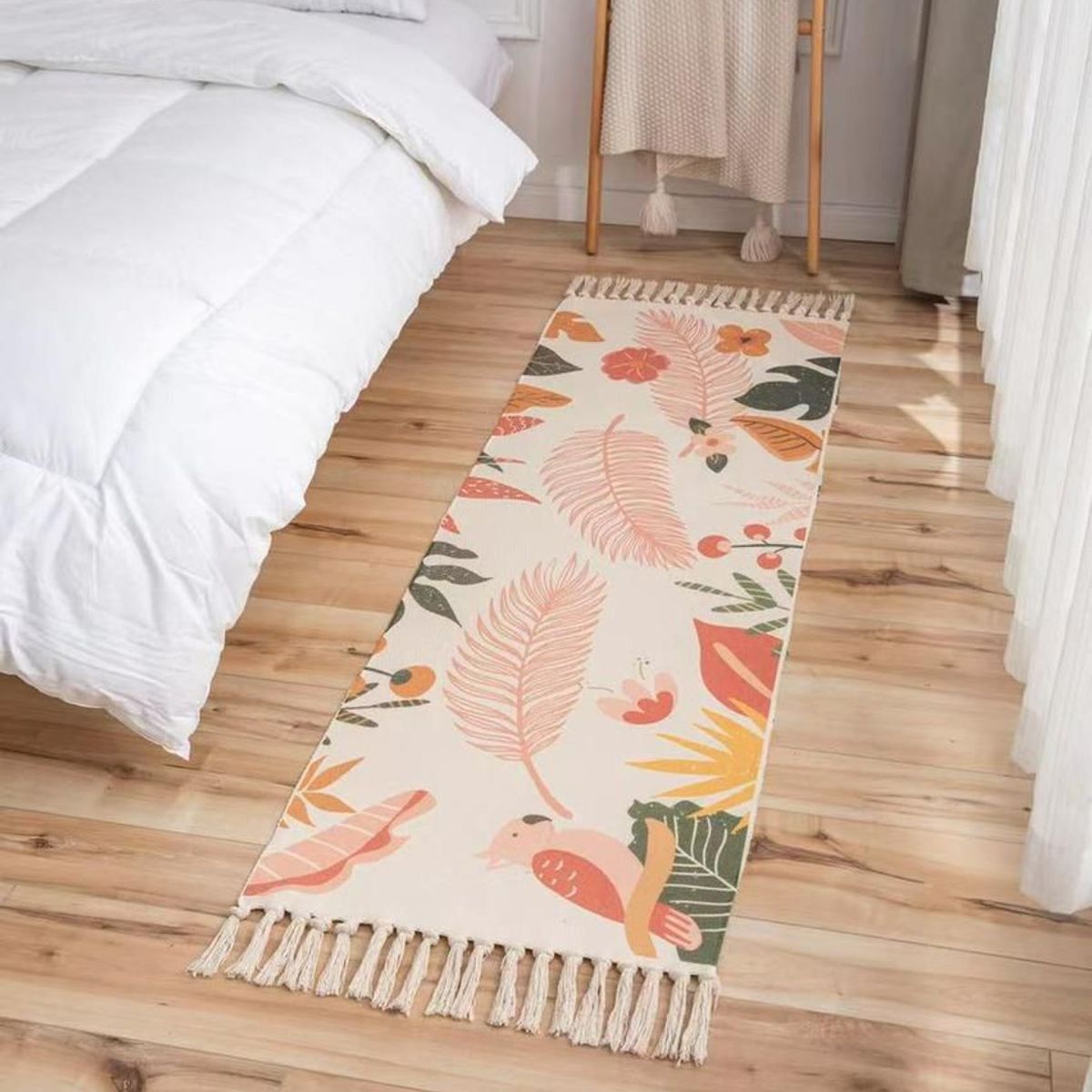 ANGELES DEL HOGAR - Alfombras Pasilleras de Lino 60 cm x 110 cm