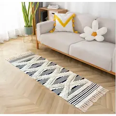 ANGELES DEL HOGAR - Alfombras Pasilleras de Lino 60 cm x 210 cm