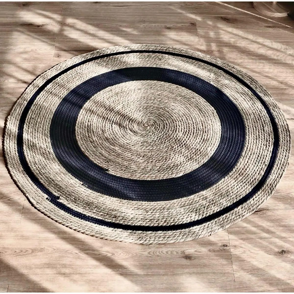 ANGELES DEL HOGAR - Alfombras de Yute Redondas 120 cm