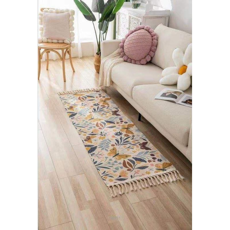 ANGELES DEL HOGAR - Alfombras Pasilleras de Lino 60 cm x 110 cm