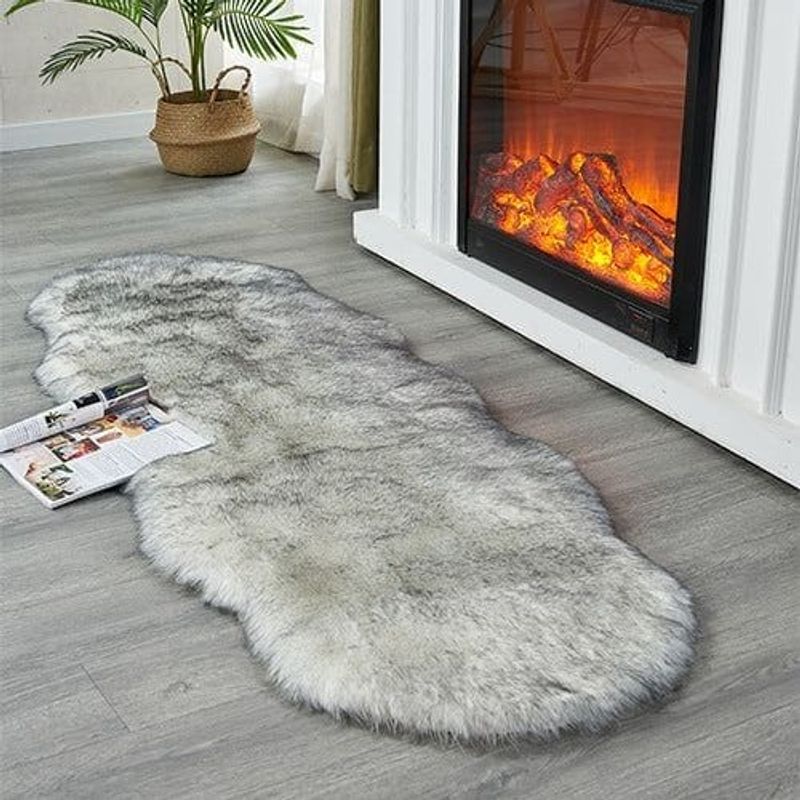 ANGELES DEL HOGAR - Alfombras Pasilleras de Felpa 180cm x 60cm Gris