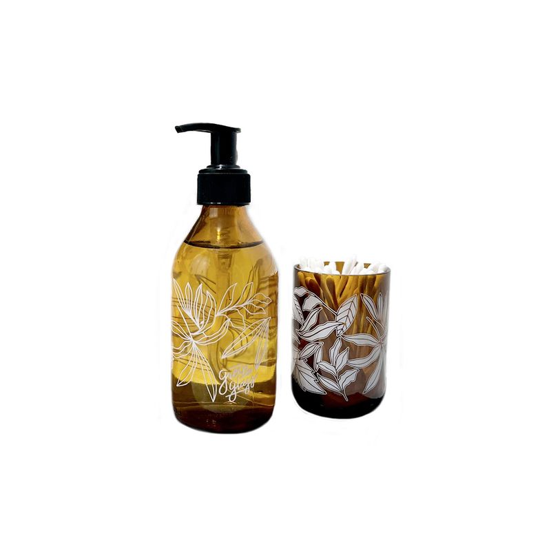 GREEN GLASS - Pack Floral - Juego de Dispensador y Contenedor