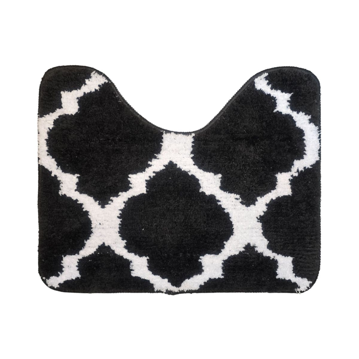 GENERICO - Conjunto De 2 Alfombra De Baño Suaves Absorventes Microfibra - Negro