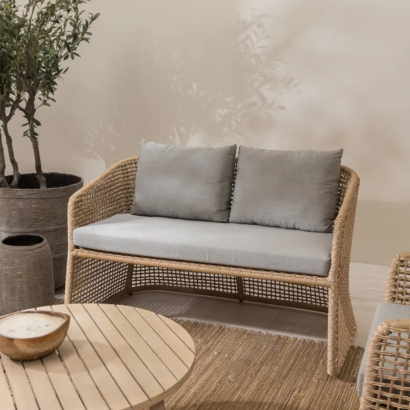 AMOBLE - Sofa terraza Boldo 142 Gris Amoblé