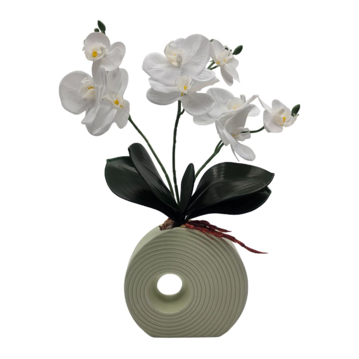 GENERICO - Planta Artificial Orquidea Decorativa Macetero De Ceramica M.