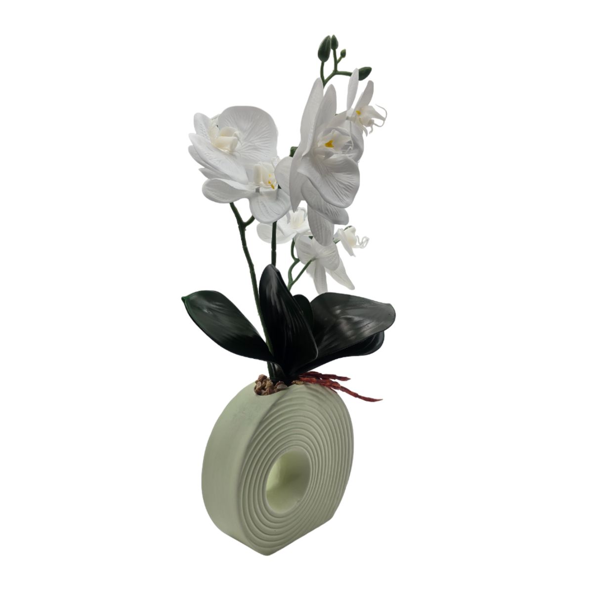GENERICO - Planta Artificial Orquidea Decorativa Macetero De Ceramica M.