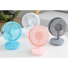 ANGELES DEL HOGAR - Ventilador Mini Portable Modelo HR-88 Con Porta Smartphone Blanco