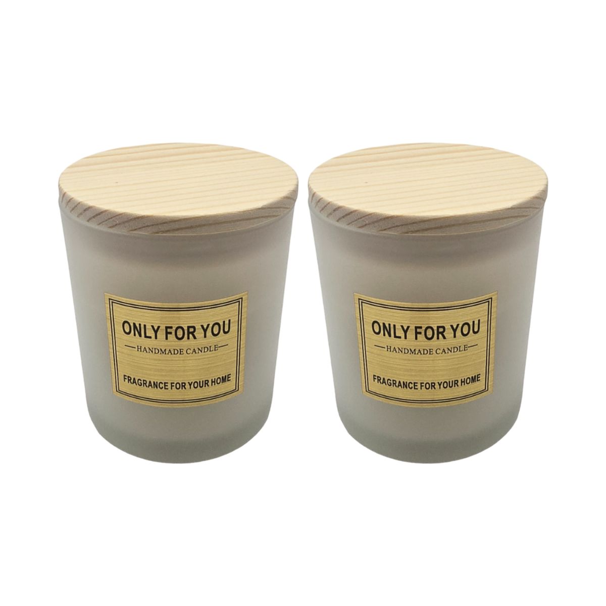 GENERICO - Set 2 Vela Aromatica Elegante Fragancia Duradera Vaso Blanco.