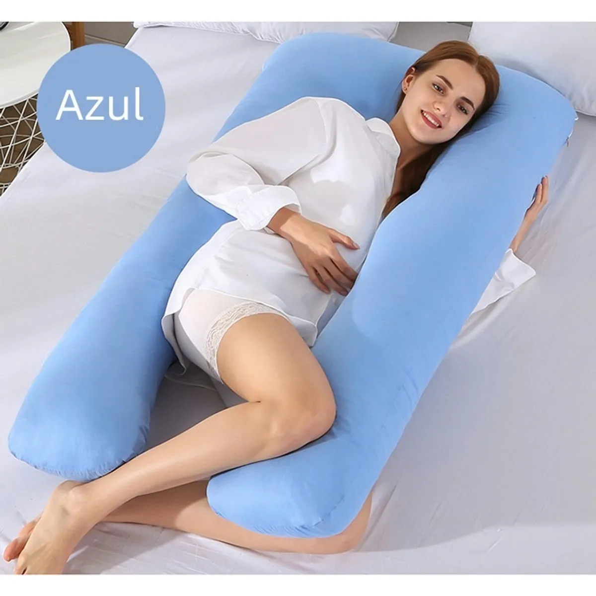 U BUY - Cojín Almohada Maternal U + Funda Extra Suave- Multiusos