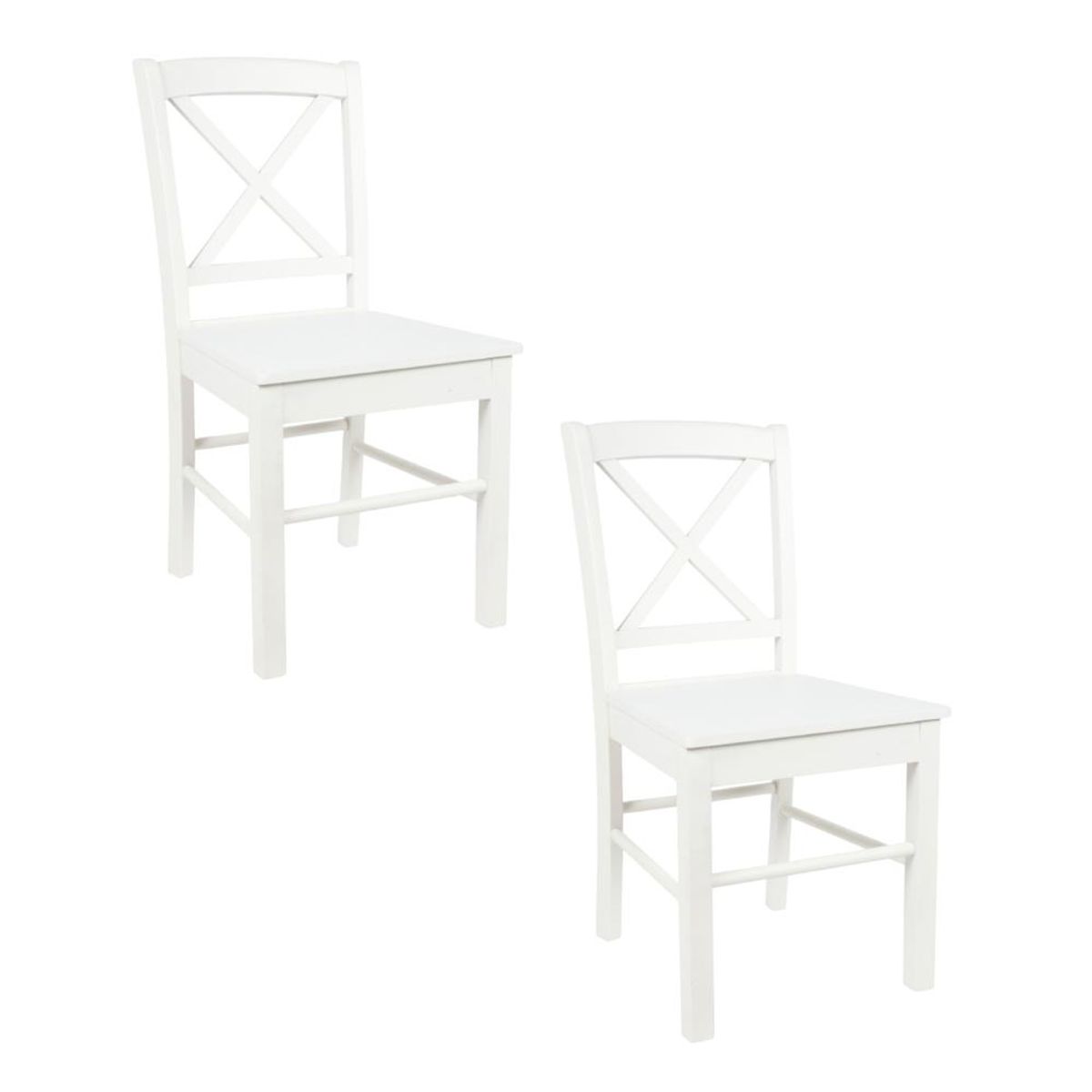 KLIK - Pack de 2 Sillas de Madera Simply Blanca KLIK