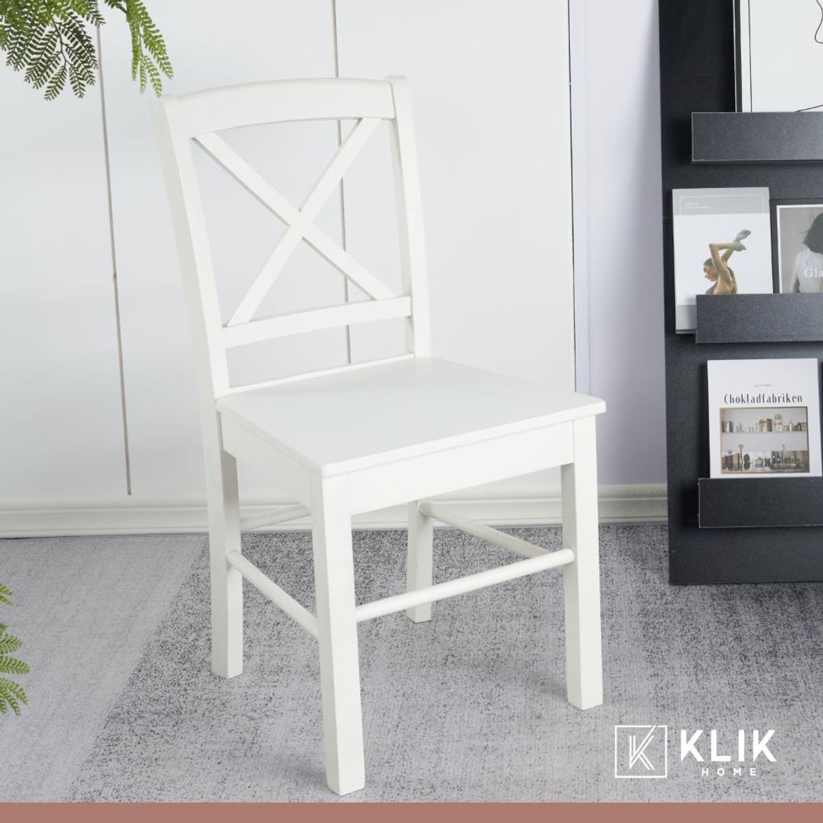KLIK - Pack de 2 Sillas de Madera Simply Blanca KLIK