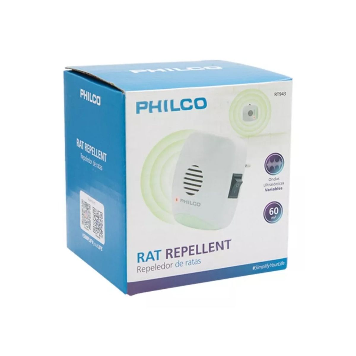 PHILCO - Repelente de Ratas y Ratones Philco RT943 ultrasónico