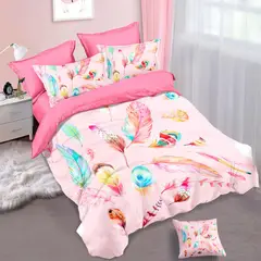 GENERICO - Cubrecama Quilt Verano 1.5 Plazas +funda 50x70 Plumas Pa 606