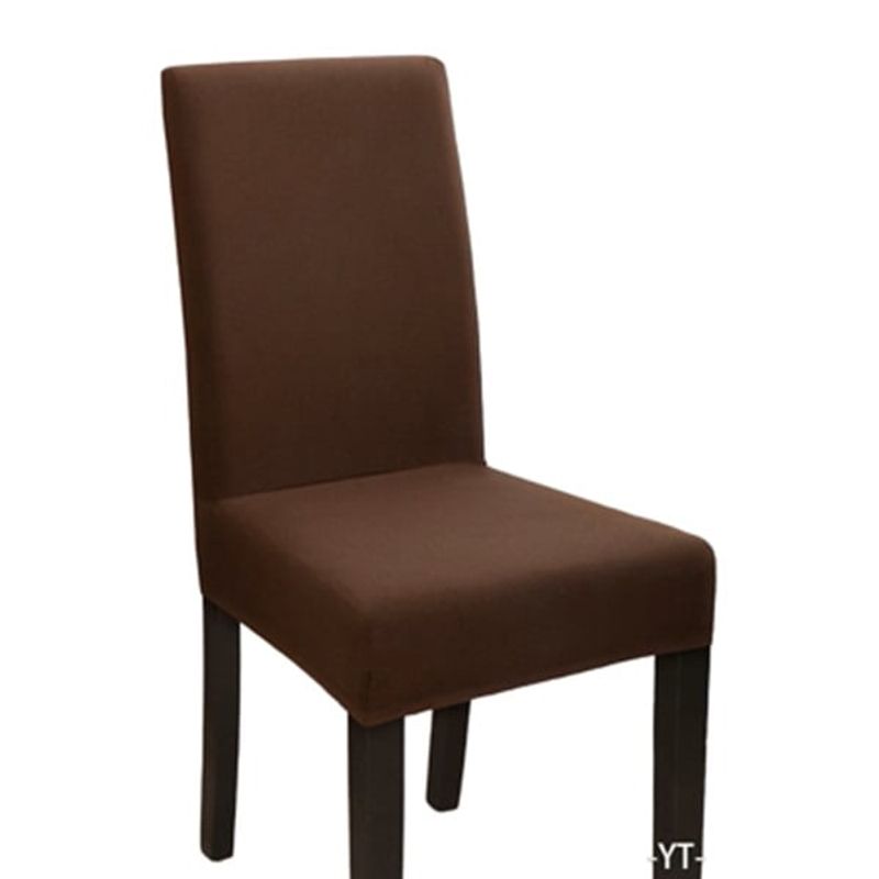 ANGELES DEL HOGAR - Pack de fundas Cubre Silla  Lisa Unicolor Café