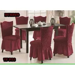 ANGELES DEL HOGAR - Pack de fundas Cubre Silla Turcos Burdeo