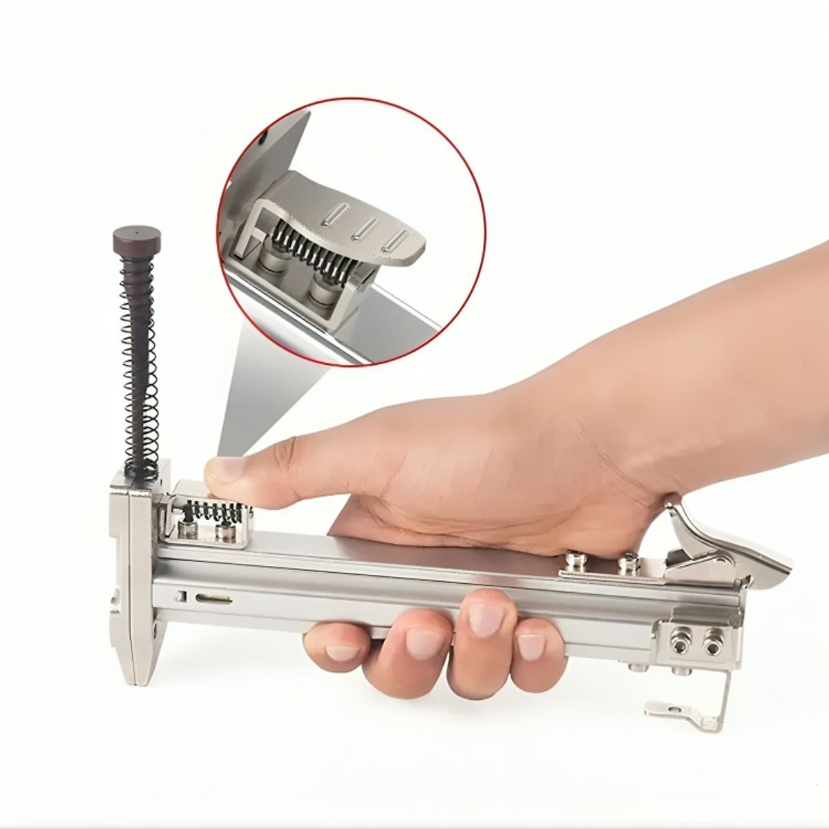 OEM - Pistola De Clavos Manual Herramienta De Clavado + Clavos