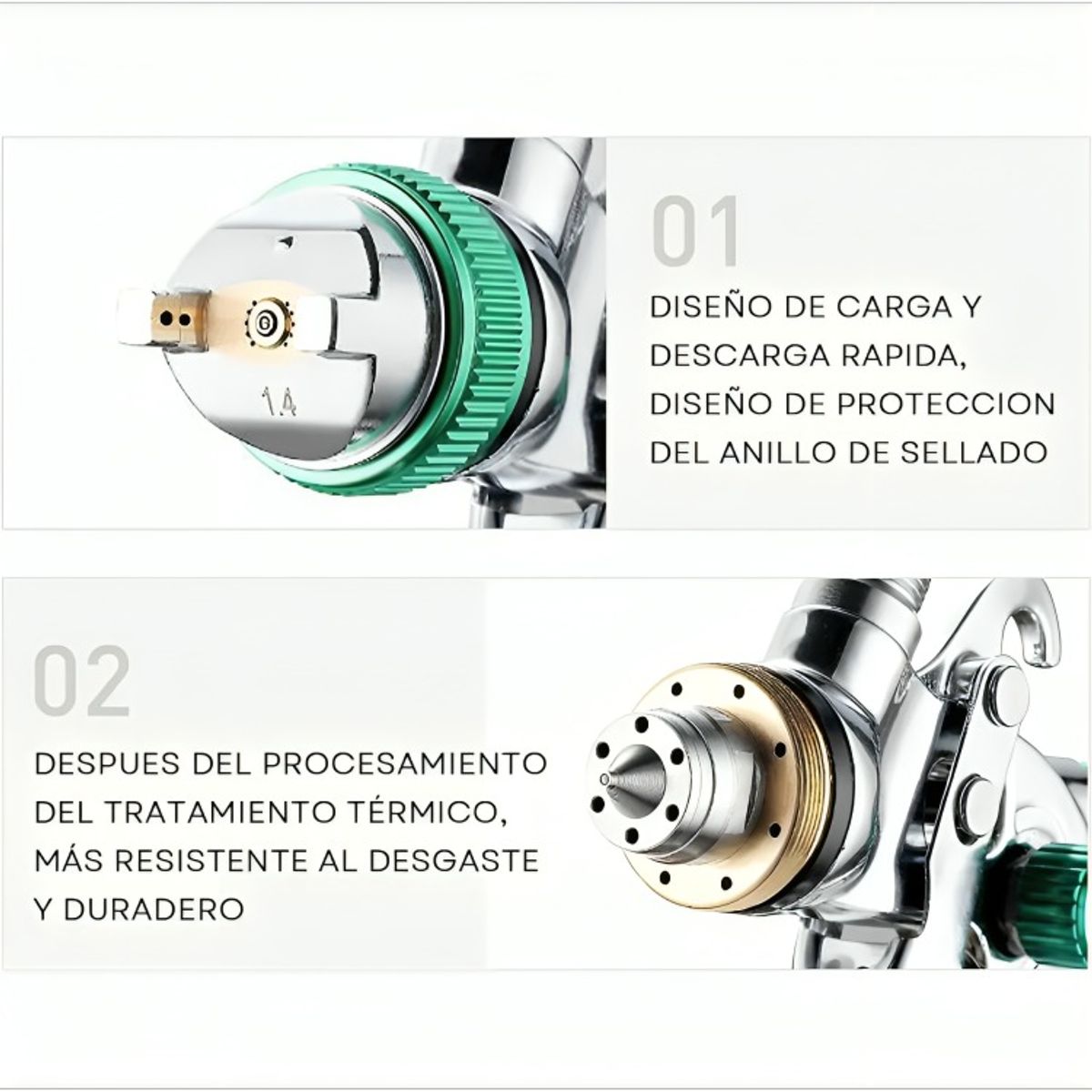 OEM - Pistola Pintar + 3 Boquillas 1.4a2mm Pintura Por Gravedad