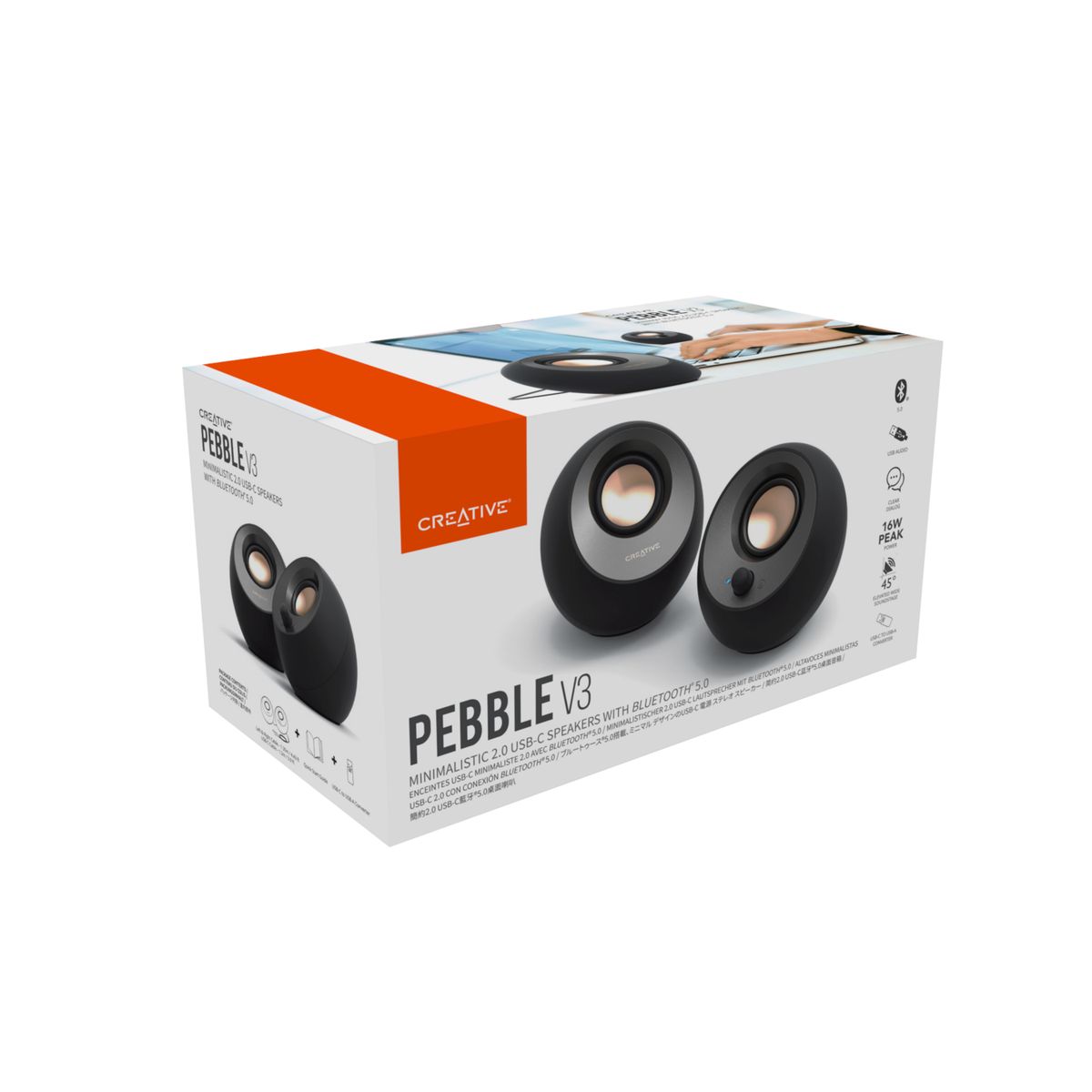 CREATIVE - Parlante Creative Pebble V3  Bluetooth 5.0