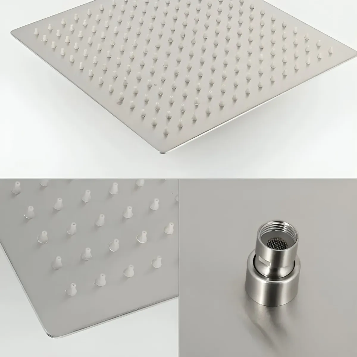 OEM - Plato Ducha Cuadrado Acero Inoxidable 20 Cms